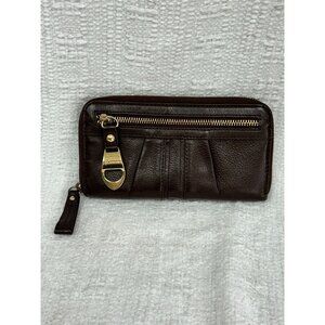 B. Makowski Women's Brown Leather Billfold Wallet OS #51009
